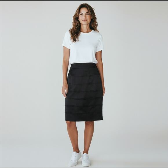 Trina Turk Black Size 6 Midi Skirt - Picture 2 of 6